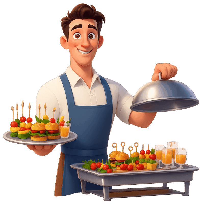 Catering bei Lehmüse - Fingerfood als Catering angerichtet