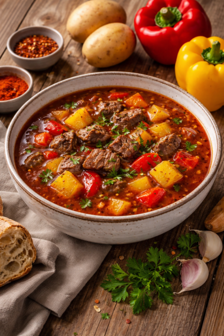 Gulaschsuppe mit Kartoffel und Paprika 600ml pro Portion