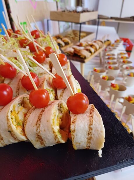 Wrapröllchen am Spieß vegan